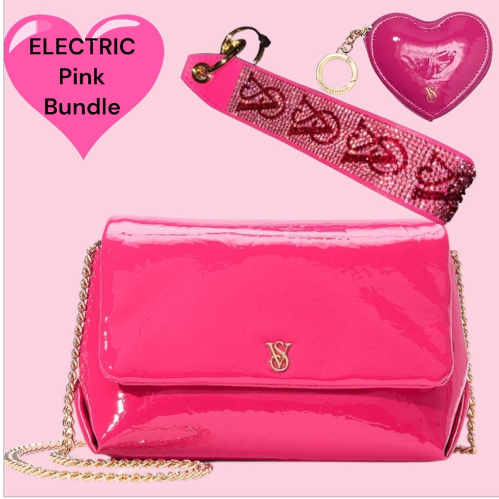 VICTORIA'S SECRET ELECTRIC PINK 
Convertible Mini Bag BUNDLE
